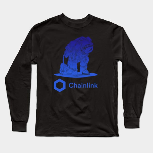 Chainlink coin Crypto coin Cryptocurrency Long Sleeve T-Shirt by JayD World